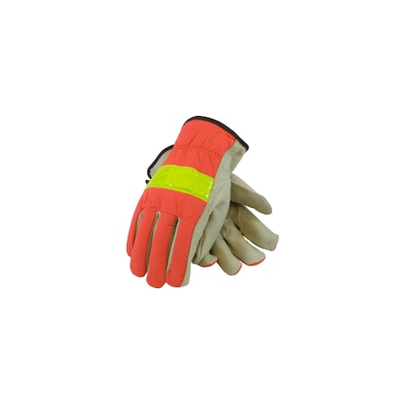 Pip HI-VIS FABRIC, TOP GRAINPIGSKIN LEATHER DRIVER, PK 120 125-368/L